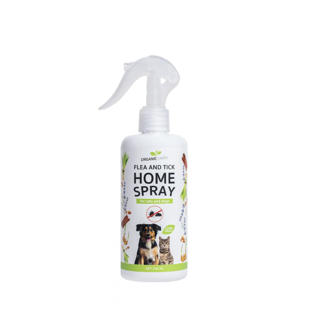 Organic Earth Home Spray For Cat And Dog สเปรย์กำจัดเห็บหมัดแมว สูตรปลอดภัย